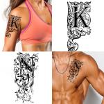 Ordershock Waterproof KN Name Letter Temporary Body Tattoo (Pack of 2)