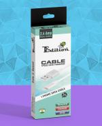 EDITION iPhone Charger Cable, Apple Lightning to USB Cable Cord, 2.4A Fast Charging, Apple Phone Long Chargers for iPhone