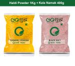 Goshudh Kala Namak 400g & Haldi Powder 1Kg Combo Pack 1400g