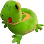 Kids wonders Rocking Chair for Kids Animal Face Sofa Comfortable Soft Plush Cushion Sofa Seat (FROG) - 30 cm (Green)