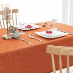 CASA-NEST Washable Jute Table Cover 6-8 Seater Pack of 1 Heat Resistant Table Cover for Kitchen Table/Dining Table Wedding Party, 54 x 90 Inches (Orange)