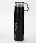 KITCHZEN black hot and cold flask 500 ml Flask (Pack of 1, Black, Steel)