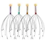 Dazz Look Massage Machine Head Massager Scalp Scratcher 12 Fingers Rollers Ball Head Scratcher For Head Massage Body Relaxing Hair Massage Combo(MultiColor) (12 Figure), Pack of 4