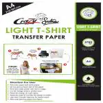 Crazy Sutra A4 size Inkjet Print Iron On T-shirt Transfer Paper for Light Fabric , White (5 Sheets)