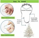 SCHOLAZS Shower Curtain Hooks, Shower Curtain Rings Rust Proof Stainless Steel Shower Rings for Curtain, Shower Hooks for Shower Curtain Bathroom Curtain Hooks Hangers, Set of 12