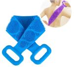 Lichee Silicone Back Scrubber for Shower, Bath Body Brush Belt, Double Side Spa Massage Exfoliating Back Brush Bathing Belt