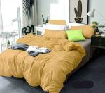 Home Designs Elastic Fitted Yellow Cotton Solid 1 Fitted Bedsheet with 2 Large Pillow Covers