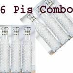 LOCOVA Transparent Bottle 1000 Ml, Plastic Fridge Water Bottle Set of 6