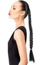 Clixfox Black Synthetic Nylon Natural Hair Extension (Pack of 1)