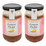 The Date House Delicious Lemon Sweet And Sour Pickle, Spicy & Salted, Nimmakaya | Nimbu Pickle | No Artificial Preservatives or Flavors | 100% Plastic Free Packaging - 350gm Each - (Pack of 2)