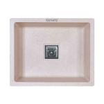 CURATE INDIA Single Bowl Premium 16x18 Qurtz Sink For Kitchen - Granite/Quartz Stone Modern Sink With PVC Waste Pipe & Coupling, 8 Color Range