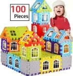 Toys N Smile 100 Pcs Happy House Building Blocks Learning/Educational Puzzle Toy for Kids (Multicolor)