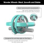 Shopeleven Thick Adjustable Ab Roller No Floor Damage Wheel With Knee Mat Multi-purpose Unisex Roller Weight Loss Workout Slip-Proof Beginner Friendly Excercise Manual