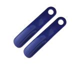 Sheppits Premium ABS Plastic 7 Inches Shoe Horn, Travel Friendly & Pocket Friendly, Shoe Wearing Stick (Navy Blue, Pack of 2 Pcs)