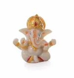 RITUALISTIC Polyresin Unique Design Lord Ganesh Ji Statue Idol for Car Dashboard Vighnaharta Beautiful Ganesha Murti | Ganpati for Home Decor, Gift, Office Desk, Puja Room, Ganesh Chaturthi Figurine