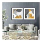 ARTE'VENUE Coordinating Colors framed wall art 21 X 21 inch (set of 2)