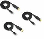 AdzMozi New, USB Console Cable,USB to RJ45 Console Serial Console Cable with FTDI Chip Compatible with Routers Switches for Laptops in Windows etc - Pack of 3