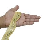 Craft Love Golden Shimmering Net Mirror Border Lace 9.2 Yards 8.5 Meters