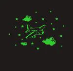 DreamKraft Green Vinyl Glow In The Dark Kids Room Decor Radium Sticker 69x49 cm