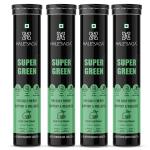 Halesaga Premium Super Greens Supplement, 100% Vegan Superfood Multivitamin for Men & Women - Boost Immunity, Improve Digestion and Detox Body with 33+ Organic Plant & Antioxidants (80 Effervescent Tablets)