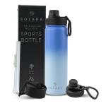 Solara Blue Wave Stainless Steel Vacuum Insulated Water Bottle, 650 Ml