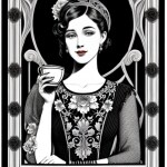 Love Creation A4 Size poster print for creative wall art- coffee-and-roses-art-print-6014(Non Sticker)