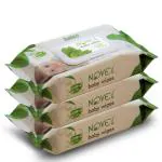 NOVEL Baby Wet Wipes with Alovera extract 72 Sheets with LID(Pack of 3)