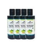 Aixa Amla Bhringraj Shampoo/Cleanser - Natural Herbal Hair Care for Dandruff, Hair Fall, and Dryness - Sulfate-Free, Paraben-Free, Cruelty-Free | Set Of 4