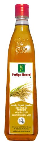 Pothigai Natural Rice Bran oil 500 ml /Premium cold pressed cooking oil/source of good fats/Suitable for deep frying /Naturally made/100% Pure Physically Refined Rice Bran Oil (Pack of 1)