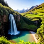 Love Creation 12x18 Size poster print for creative wall art- emerald-forest-7204(Non Sticker)