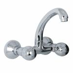Jaquar Sink Mixer with Swinging Spout (Wall Mounted Model) with Connecting Legs and Wall Flanges