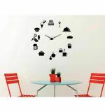 WOLPEP Multicolor Vinyl Food Clock Wall Sticker