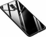 RICHBURG Samsung Galaxy J8 Black Glass Light Weight Mobile Back Cover