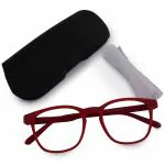 THE VITREOUS Blue Cut Computer Eye Protection Glasses For Men & Women | For Eye Strain Relief with UV Protection | Anti-Glare | Blue Light Protection Sunglass | Maroon