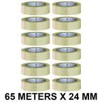 VCR Self Adhesive Transparent Cello Tape - 65 Meters in Length - 24mm / 1