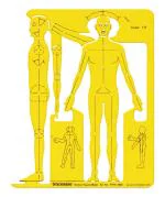 Traceease Male Human Figure Template Stencils Designer’s Drafting Tools- 1 Piece