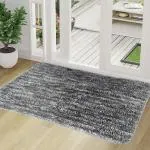 Anti-Skid/Anti-Slip Set of 1 Pieces Micro Polyester Bathmat, Bathroom Rug 38X59 CM, CHARCOAL GREY