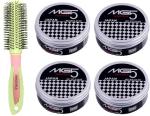 Buy Tya Salon Green Round Brush With Japan Hair Wax - 150 G (Set Of 5)