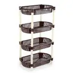 MOLTRES - Xylo 4 Tier Multi-Purpose Rack for Office, Kitchen, Bathroom Rack | Stand | Storage Organizer, Self Standing Rack | Size 50x30x109 CM