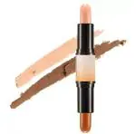 BALAAN'S BEAUTY BAZAAR Dual-Ended Contour Stick 2-in-1 Contour Stick with Contouring Shade and Highlighter|Easy-to-Blend Formula |For a Defined and Chiseled Look |Light/Medium|Pack of 1