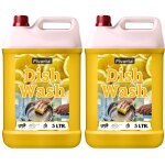 Fivanta Dishwash Liquid 10 Liter Yellow Gentle on Hands, Removes tough grease, 100% Plant-Based, Child and Pet Utensil friendly