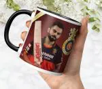 NH10 DESIGNS Virat Kohli Printed Coffee Mug for Boys Kids Girls Birthday Gift for Friends Mugs for IPL Cricket Lover Royal Challengers Bangalore Mugs for Gift (Ceramic Mug-350ml) - CR3TM 11
