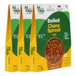 Aaj Pakao Boiled Bengal Gram / Chana Sprout, Ready to Cook, Ideal for Stir Fry / Curry / Stuffed Paratha, 100% Natural & No Added Preservatives (Pack of 3, 300gm each)