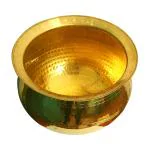 HOKOYA Oven Safe Golden Brass Handi 3 L