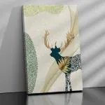 KALAKSHYA Nature Inspired Golden Leaf Canvas Paintings for Living Room Bedroom Wall Decor - Canvas Wall Painting Stretched on Wooden Frame For Home Decor | Office | Living Room (15 x 21 Inch) (Style08)