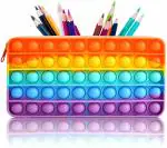 Grest Silicone Sensory Pop it Pencil Case School Pouch For Stationary Storage