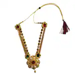 HRIDAY FOODS SERVING DIL SE.. Flower Necklace or Mala for Ganpati Shringar (8 inch)(pack of 1)