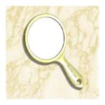 Scarlet Line Professional Series Round Shape Double Sided Magnifying Makeup Hand Mirror with Handle for Men & Women_27 x 14.5 x 1 cm