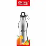 Kaviraj Stainless Steel Refrigerator Single Wall Leak proof Water Bottle (350, Round, 1, Single Wall Bottle)