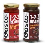 Gusto Foods Ready to Cook Schezwan Gravy & Manchurian Gravy Combo - 500gm | Indo-Chinese Gravy | Each Bottle Contains 250 gm | Resturant like Chinese at Home | Ready to Cook in 3 Easy Steps